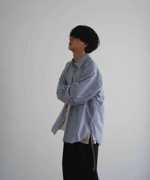 「WYM LIDNM」 長袖シャツ M ライトグレー メンズ_画像6