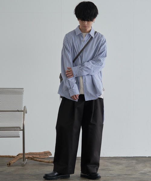 「WYM LIDNM」 長袖シャツ M ライトグレー メンズ_画像8