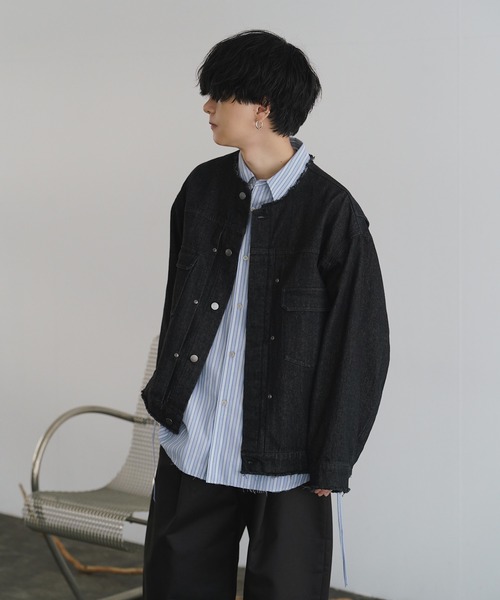 「WYM LIDNM」 長袖シャツ M ライトグレー メンズ_画像9