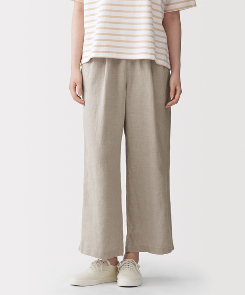 無印良品（MUJI） ペチパンツ ワイドパンツ パンツ 婦人 リネン