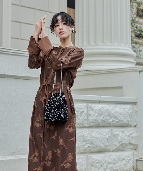 「niana」 長袖ワンピース M アイボリー レディース_画像2