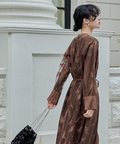 「niana」 長袖ワンピース M アイボリー レディース_画像3