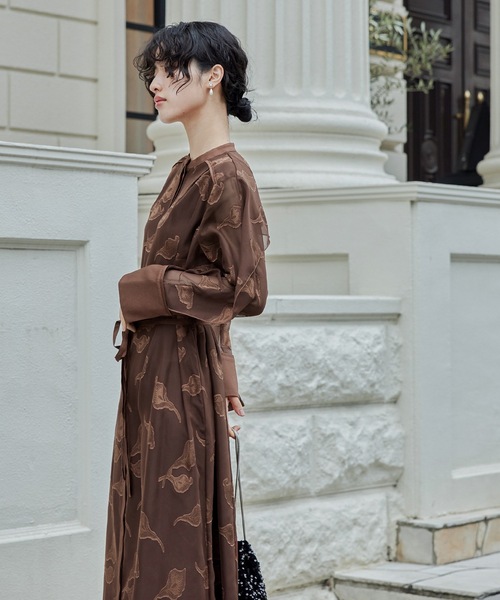 「niana」 長袖ワンピース M アイボリー レディース_画像6