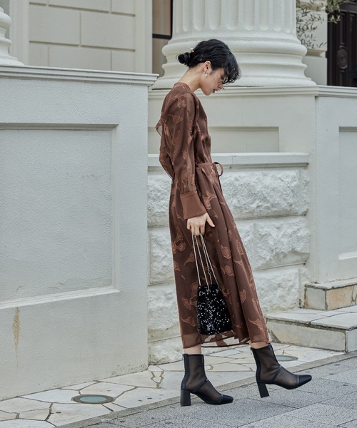 「niana」 長袖ワンピース M アイボリー レディース_画像7