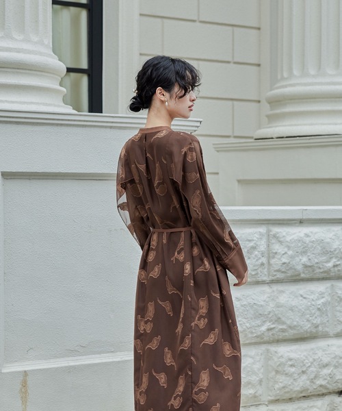 「niana」 長袖ワンピース M アイボリー レディース_画像8