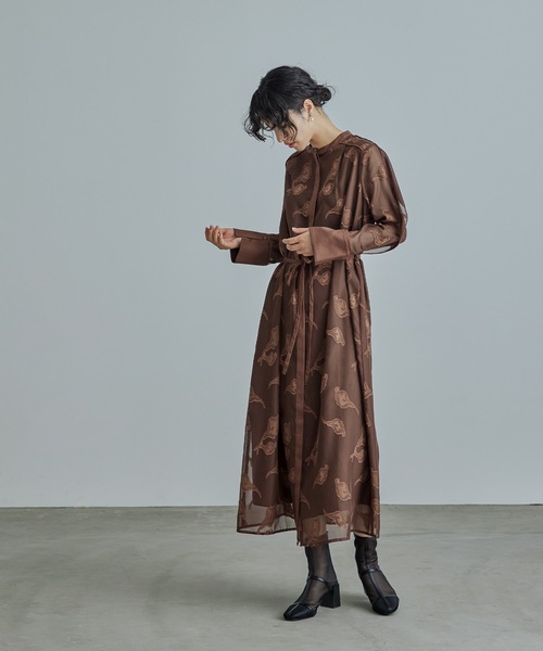 「niana」 長袖ワンピース M アイボリー レディース_画像9