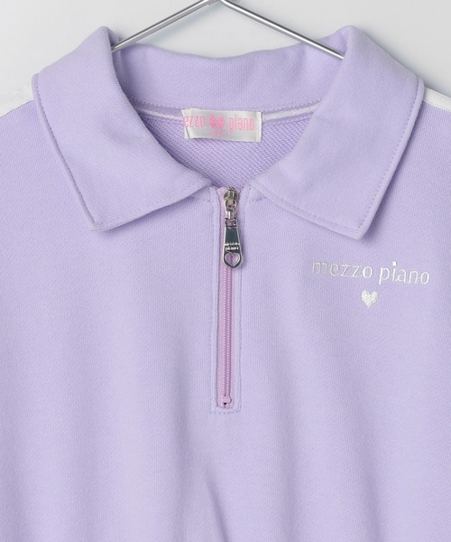 mezzo piano ワンピース ハーフZIP ラインワンピース キッズ 子供服