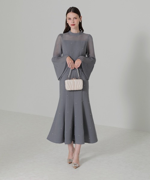 「Leja」 長袖ワンピース MEDIUM ブルー レディース_画像3