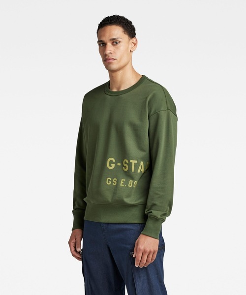 「G-STAR」 スウェットカットソー MEDIUM ダークグリーン メンズ_画像7