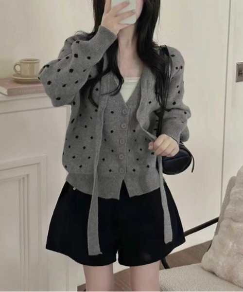 「LADY LIKE」 ニットカーディガン M ブラック レディース_画像4