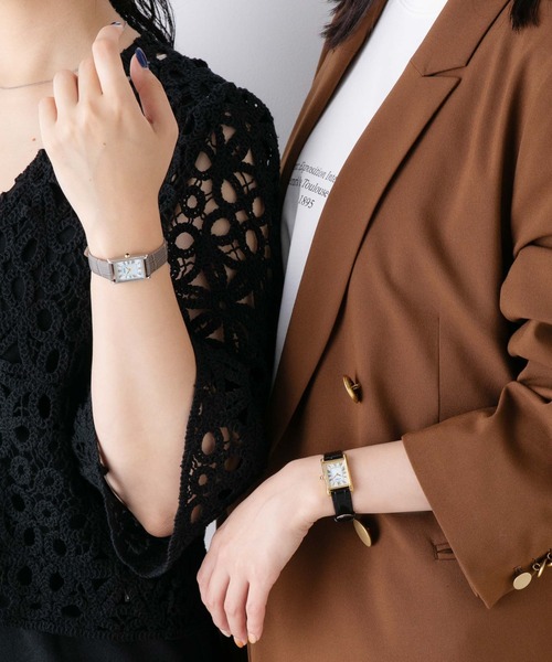 【稼動品】SEIKO バングルウォッチ レディース腕時計 スクエア　シルバー SEIKO（セイコー） 腕時計 コラボレーション スクエア シルバー×グレー