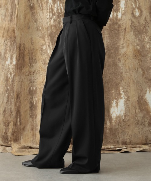 HARE（ハレ） ワイドパンツ スラックス 「NARRIL」Wool Blend Trousers