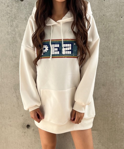 「GLAMOROUS JANE」 プルオーバーパーカー FREE チャコールグレー レディース_画像5