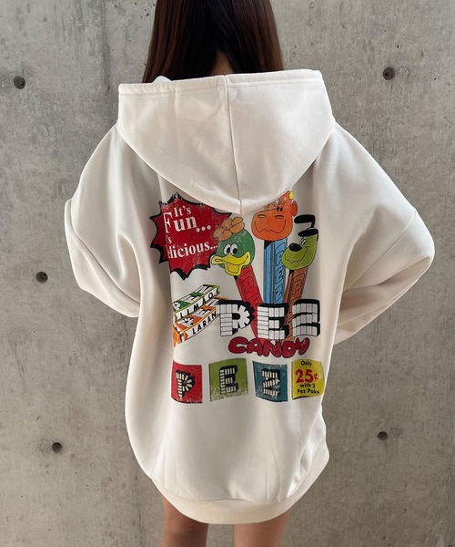 「GLAMOROUS JANE」 プルオーバーパーカー FREE チャコールグレー レディース_画像6