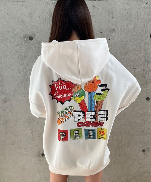 「GLAMOROUS JANE」 プルオーバーパーカー FREE チャコールグレー レディース_画像8