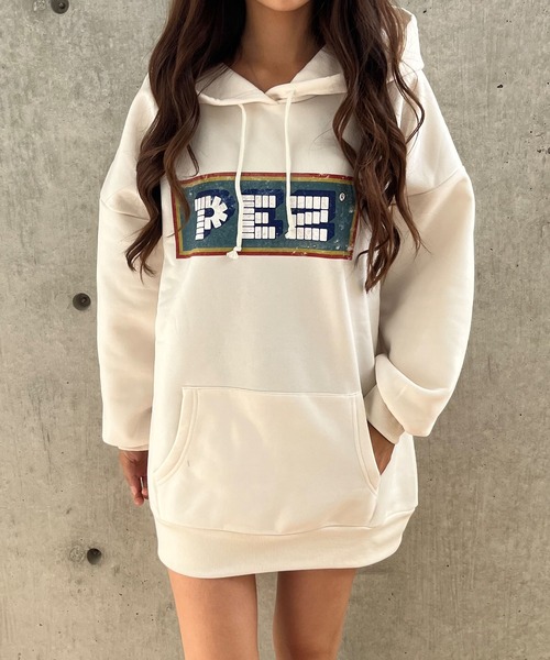 「GLAMOROUS JANE」 プルオーバーパーカー FREE チャコールグレー レディース_画像9