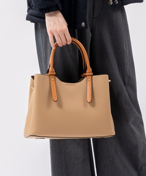 MURA（ムラ） トートバッグ PU(合成皮革) 2Way バイカラー トート