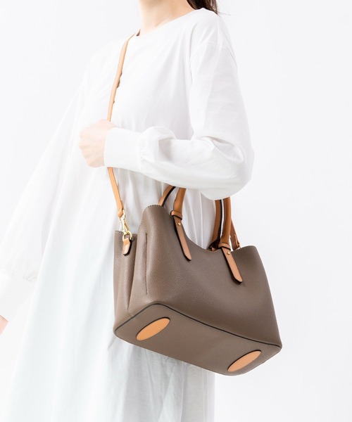 新品未使用♡本革2wayハンドバッグ♡ブラウン トートバッグ レディース ショルダーバッグ ハンドバッグ 2way