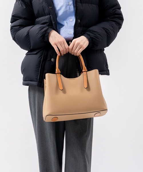 MURA（ムラ） トートバッグ PU(合成皮革) 2Way バイカラー トート