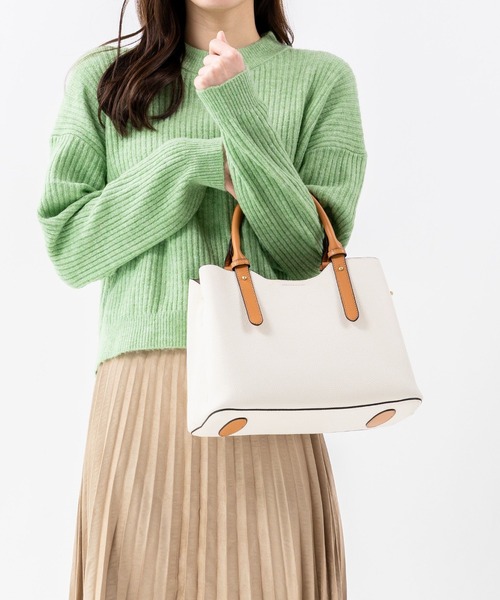 MURA（ムラ） トートバッグ PU(合成皮革) 2Way バイカラー トート