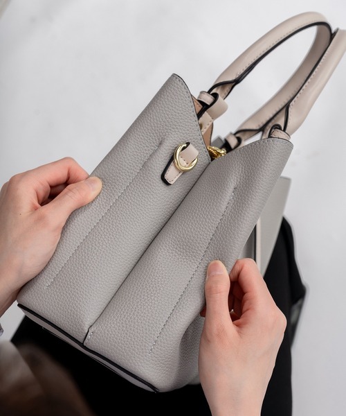 MURA（ムラ） トートバッグ PU(合成皮革) 2Way バイカラー トート