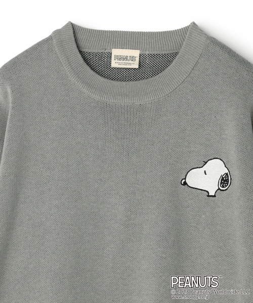「PEANUTS」 長袖ニット 3L グレー レディース_画像3