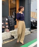 「titivate」 スラックス L チャコー...の詳細画像3