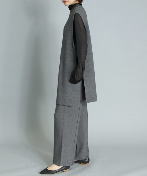 「TITE IN THE STORE」 セットアップ 38 チャコールグレー レディース_画像2