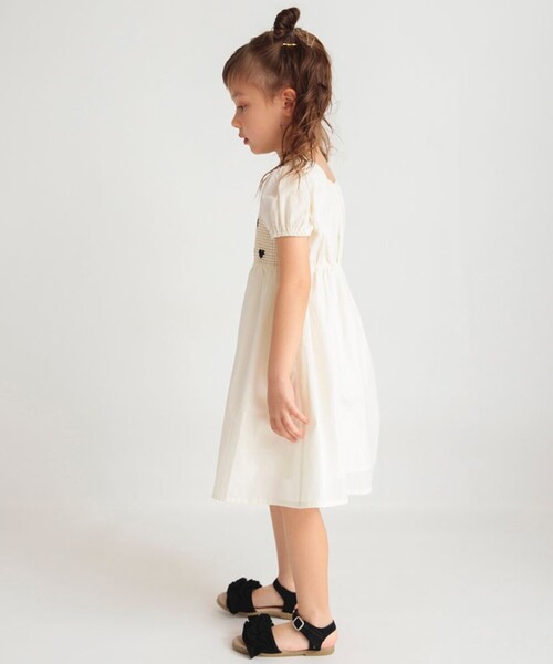 「branshes」 「KIDS」半袖ワンピース 90 アイボリー キッズ_画像4