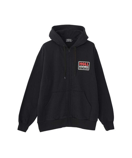 HYSTERIC GLAMOUR ブラック ジップアップパーカー HYSTERIC GLAMOUR（ヒステリックグラマー） ジップアップパーカー