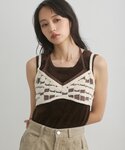 キャミソール アソートパイピングブラビスチェの詳細画像3