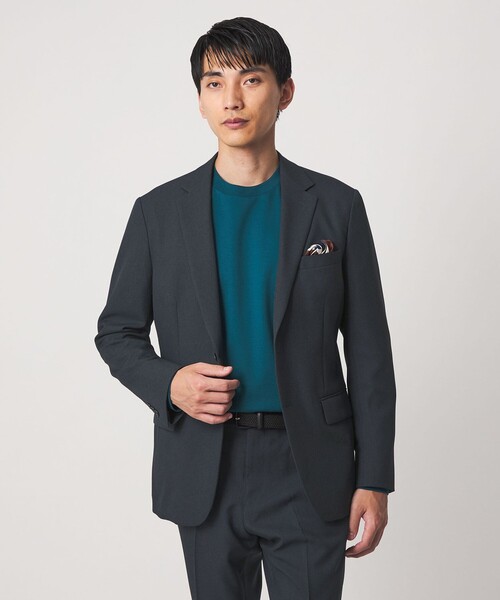 美品 ビアズリー 洗える ラフジャケット テーラードジャケット グリーン green label relaxing（グリーンレーベルリラクシング） ジャケット