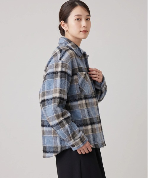 Nunc. コート アウター ループチェックシャツジャケット レディース