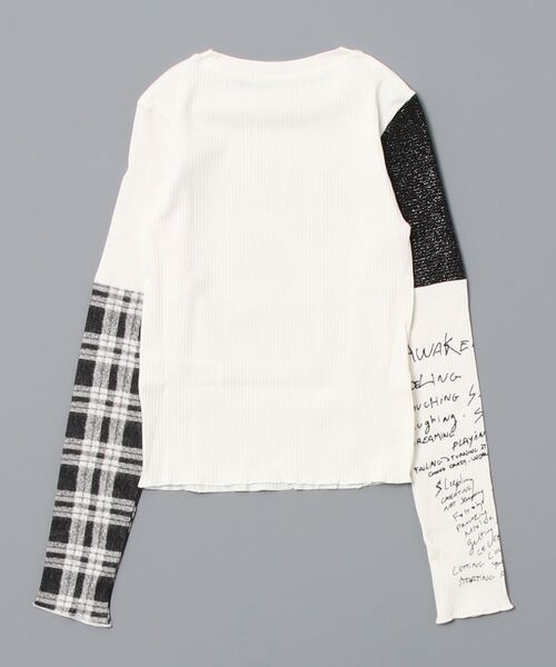 Desigual tシャツ Tシャツ フロック加工 手描き風Tシャツ