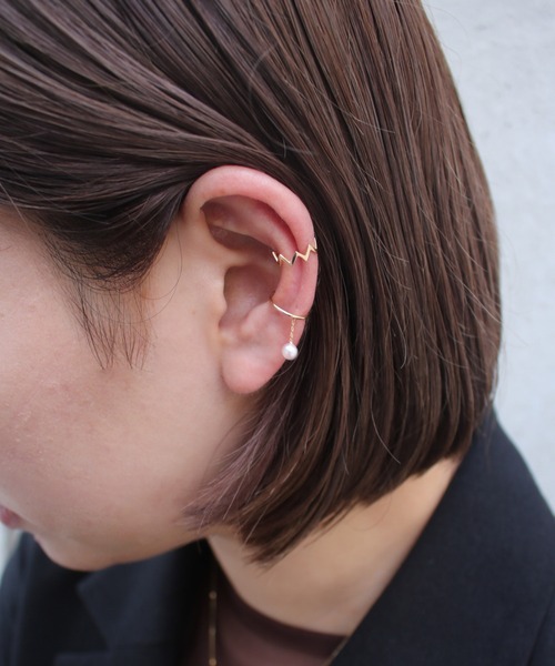 e.m.（イーエム） イヤーカフ ギザギザゴールドイヤーカフ レディース