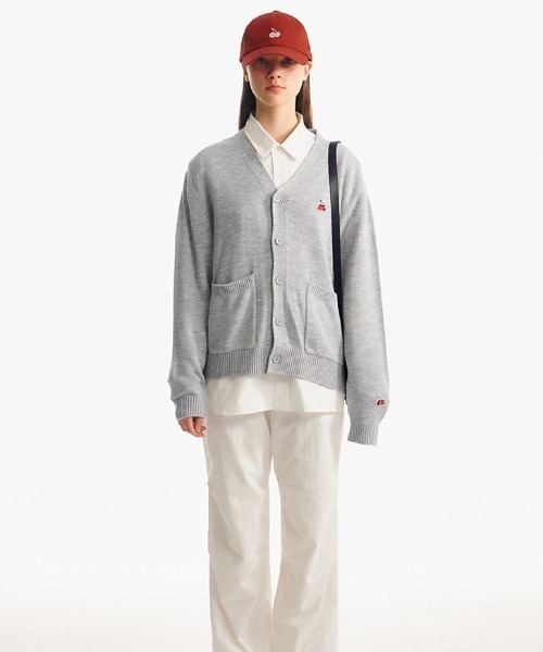 カーディガン KIRSH SMALL CHERRY V NECK CARDIGAN/キルシースモールチェリーVネックカーディガン レディース カーディガン KIRSH SMALL CHERRY V NECK CARDIGAN/キルシー
