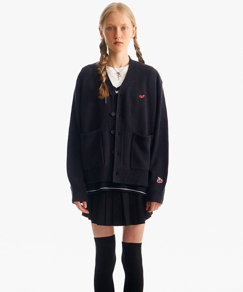 カーディガン KIRSH SMALL CHERRY V NECK CARDIGAN/キルシースモールチェリーVネックカーディガン レディース カーディガン KIRSH SMALL CHERRY V NECK CARDIGAN/キルシー