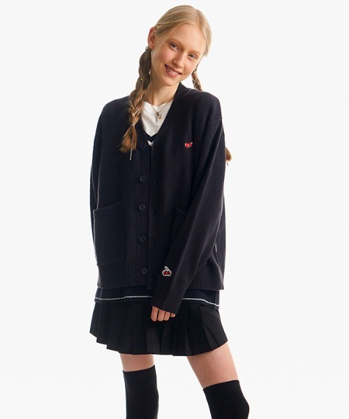 カーディガン KIRSH SMALL CHERRY V NECK CARDIGAN/キルシースモールチェリーVネックカーディガン レディース カーディガン KIRSH SMALL CHERRY V NECK CARDIGAN/キルシー
