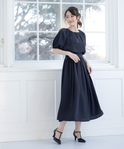 Tiaclasse ワンピース 「洗える」麻調ギャザーワンピース : ZOZOTOWN