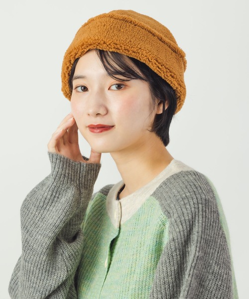 ロエベ スエードボア帽子　ブラウン ロエベ スエードボア帽子ブラウン