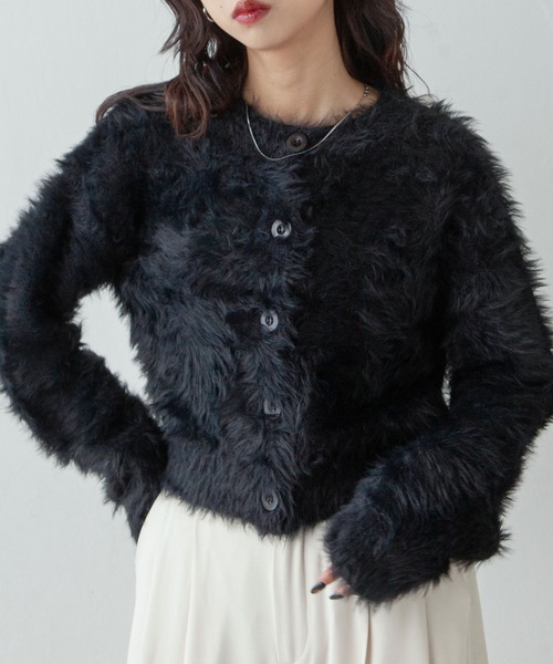 カーディガン シャギーニットカーデ レディース : ZOZOTOWN Yahoo!店