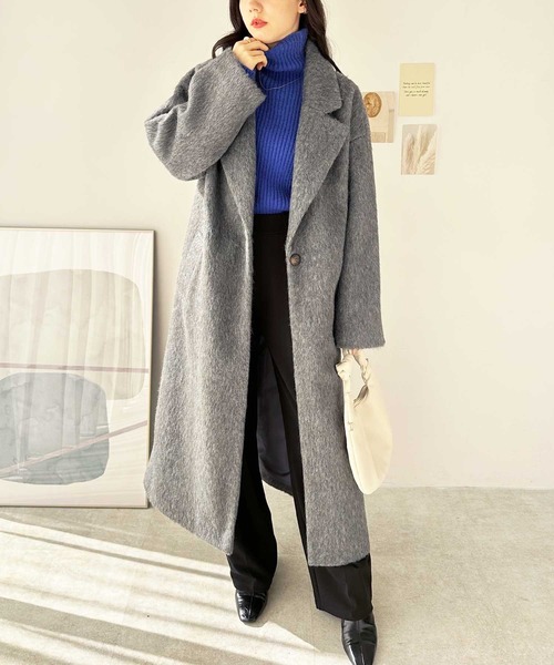 GeeRA（ジーラ） コート チェスターコート シャギーロングチェスター