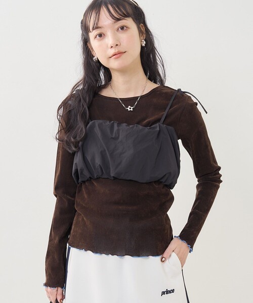 新品未使用 FASHIRU ファシル リブシアートップス GRAY 完売品 F A S H I R U