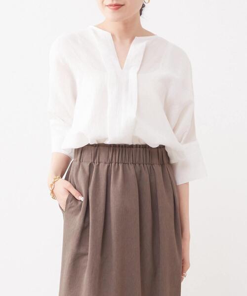 Liesse ドルマンブラウス Liesse ブラウス シャツ スキッパードルマンブラウス レディース