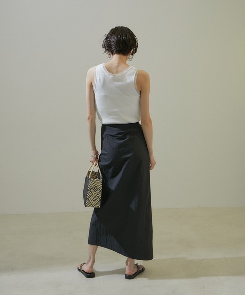 今季 SALON adam et ropé　アシンメトリードレープスカート SALON adam et rope' スカート アシンメトリードレープスカート