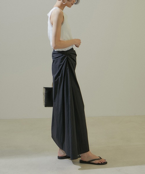 数々の賞を受賞 SALON adam et rope' スカート アシンメトリードレープスカート スカート