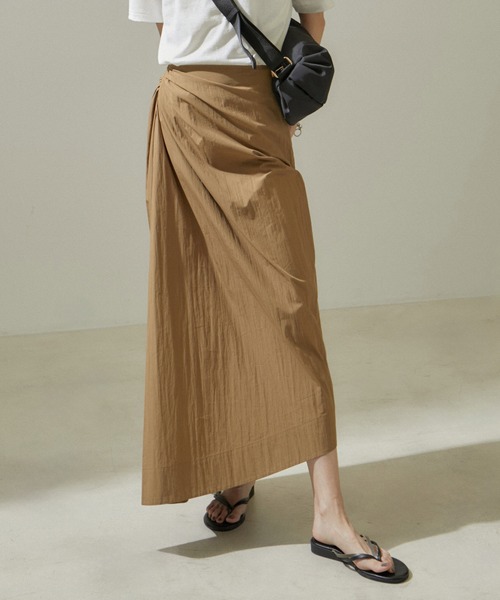 今季 SALON adam et ropé　アシンメトリードレープスカート SALON adam et rope' スカート アシンメトリードレープスカート