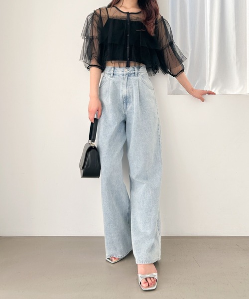 ブラウス シャツ プリーツフリルブラウス レディース journal standard L'essage ブラウス シャツ プリーツフリル