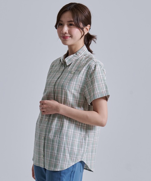 ブラウス シャツ コットンチェック 半袖シャツ レディース Eddie Bauer ブラウス シャツ コットンチェック 半袖シャツ