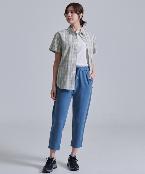 ブラウス シャツ コットンチェック 半袖シャツ レディース Eddie Bauer ブラウス シャツ コットンチェック 半袖シャツ